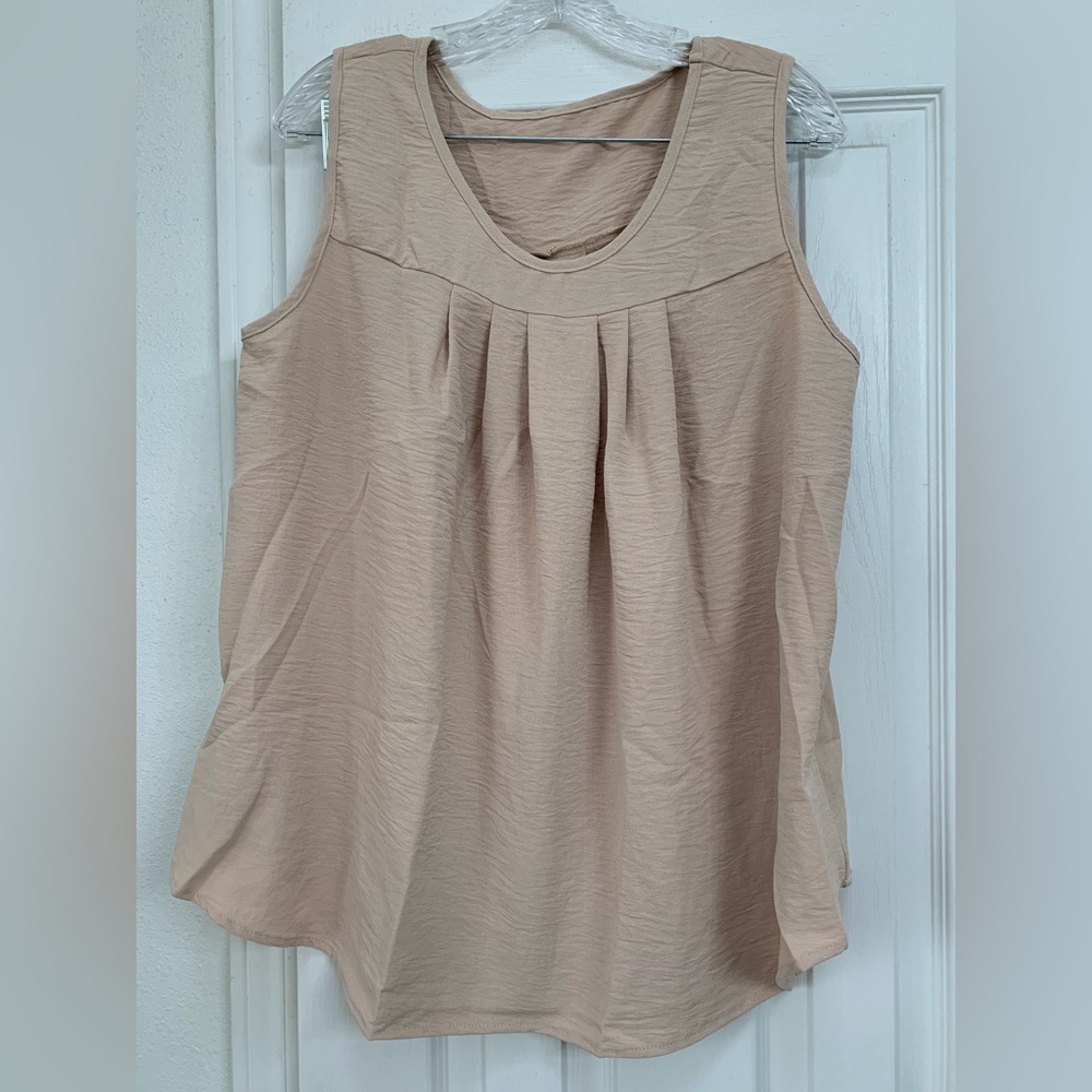 NWOT Sleeveless Tan Women's Top XL
